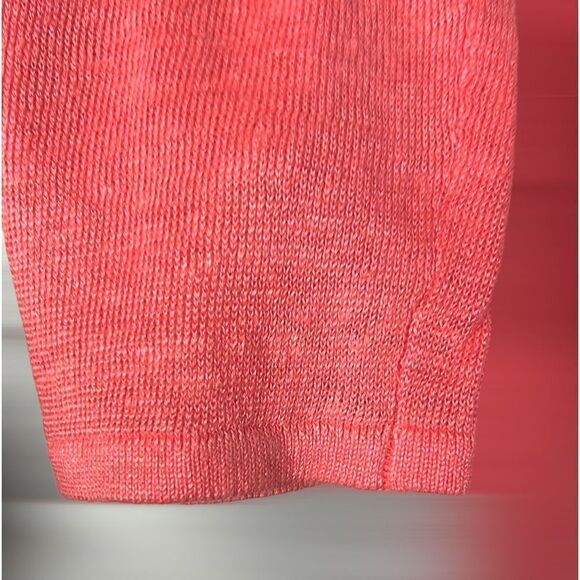 NWOT SOUTHERN TIDE Coral Knit Linen Boat Neck Long Sleeve Oversize Top Blouse M - Picture 5 of 11